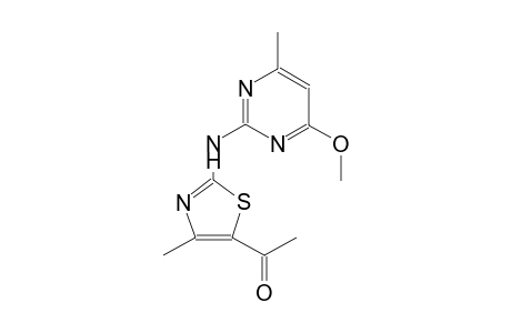 1-{2-[(4-methoxy-6-methyl-2-pyrimidinyl)amino]-4-methyl-1,3-thiazol-5-yl}ethanone