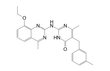 4(3H)-pyrimidinone, 2-[(8-ethoxy-4-methyl-2-quinazolinyl)amino]-6-methyl-5-[(3-methylphenyl)methyl]-