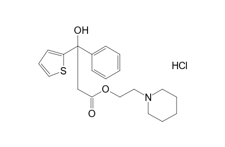 beta-phenyl-2-thiophenehydracrylic acid, 2-piperidinoethyl ester, hydrochloride