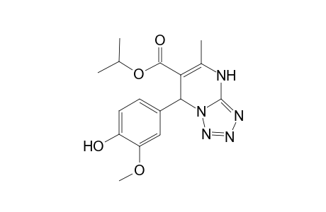 Propan-2-yl 7-(4-hydroxy-3-methoxyphenyl)-5-methyl-4H,7H-[1,2,3,4]tetrazolo[1,5-a]pyrimidine-6-carboxylate
