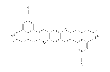 5-[(E)-2-[4-[(E)-2-(3,5-dicyanophenyl)ethenyl]-2,5-dihexoxy-phenyl]ethenyl]benzene-1,3-dicarbonitrile