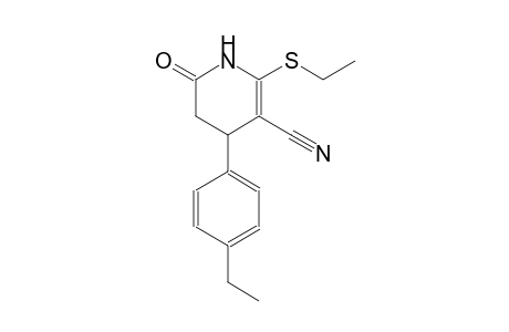 3-pyridinecarbonitrile, 4-(4-ethylphenyl)-2-(ethylthio)-1,4,5,6-tetrahydro-6-oxo-