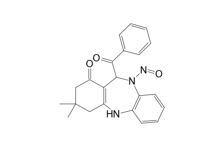 3,3-Dimethyl-10-nitroso-11-benzoyl-2,3,4,5,10,11-hexahydro-1H-dibenzo[b,e][1,4]diazepin-1-one