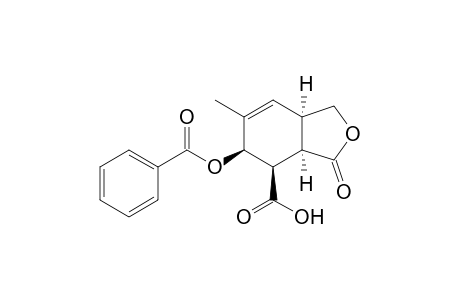 4-Isobenzofurancarboxylic acid, 5-(benzoyloxy)-1,3,3a,4,5,7a-hexahydro-6-methyl-3-oxo-, (3a.alpha.,4.beta.,5.beta.,7a.alpha.)-(.+-.)-