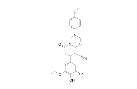 2H,6H-pyrido[2,1-b][1,3,5]thiadiazine-9-carbonitrile, 8-(3-bromo-5-ethoxy-4-hydroxyphenyl)-3,4,7,8-tetrahydro-3-(4-methoxyphenyl)-6-oxo-