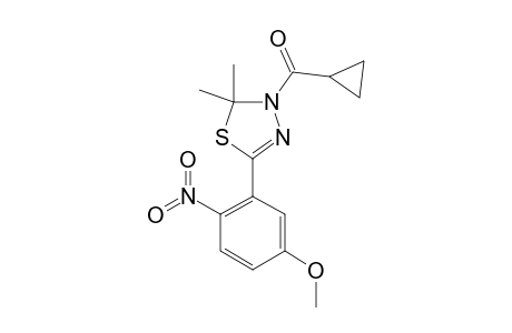 3-CYCLOPROPYLCARBONYL-5-(2-NITRO-5-METHOXYPHENYL)-2,2-DIMETHYL-2,3-DIHYDRO-1,3,4-THIADIAZOLE