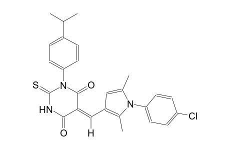 (5Z)-5-{[1-(4-chlorophenyl)-2,5-dimethyl-1H-pyrrol-3-yl]methylene}-1-(4-isopropylphenyl)-2-thioxodihydro-4,6(1H,5H)-pyrimidinedione