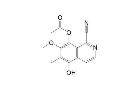 8-Acetyloxy-1-cyano-5-hydroxy-7-methoxy-6-methylisoquinoline