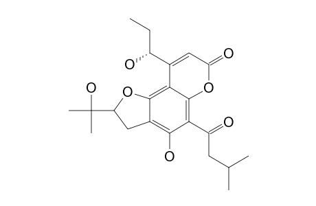 SIAMENOL-C;9-(1-HYDROXYPROPYL)-4-HYDROXY-5-(3-METHYL-1-OXOBUTYL)-2-(1-HYDROXY-1-METHYLETHYL)-2,3-DIHYDROFURO-[2,3-F]-CHROMENE-7-ONE