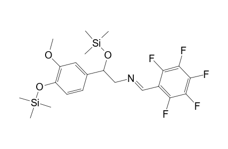 Benzeneethanamine, 3-methoxy-N-[(pentafluorophenyl)methylene]-.beta.,4-bis[(trimethylsilyl)oxy]-