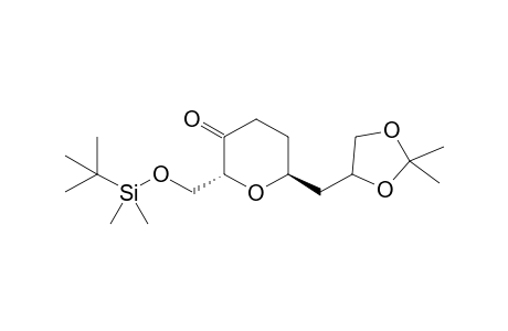 (2R,6S)-2-tert-Butyldimethylsilyloxymethyl-6-((4RS)-2,2-dimethyl[1,3]dioxolan-4-ylmethyl)dihydropyran-3-one