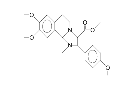 1,2,3,5,6,10b-Hexahydro-8,9-dimethoxy-2-(4-methoxy-phenyl)-1-methylimidazo(2,1-A)isoquinoline-3-carboxylic acid, methyl