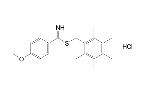 thio-p-anisimidic acid, 2,3,4,5,6-pentamethylbenzyl ester, hydrochloride