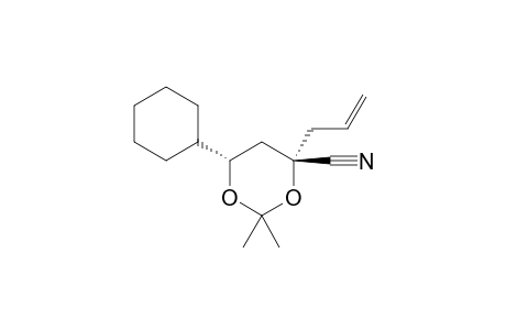 (4S*,6S*)-trans-4-Cyano-6-cyclohexyl-2,2-dimethyl-4-(prop-2-enyl)-1,3-dioxane