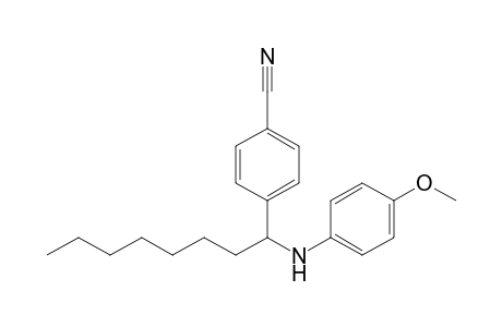 4-[1-(4-Methoxyanilino)octyl]benzonitrile