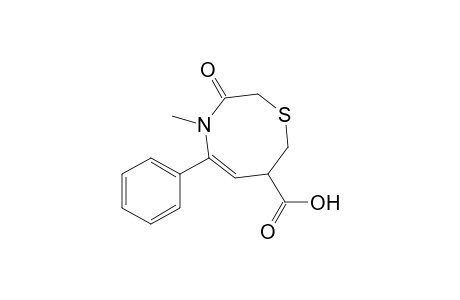 4-Methyl-3-oxo-5-phenyl-3,4,7,8-tetrahydro-2H-1,4-thiazocin-7-carboxylic Acid