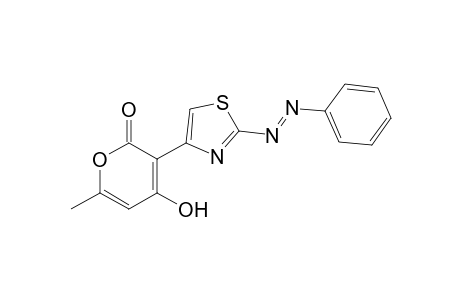 4-Hydroxy-6-methyl-3-(2-(phenyldiazenyl)thiazol-4-yl)-2H-pyran-2-one