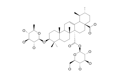 ZYGOPHYLOSIDE-B;3-O-[BETA-D-QUINOVOPYRANOSYL]-QUINOVIC-ACID-27-O-[BETA-D-GLUCOPYRANOSYL]-ESTER