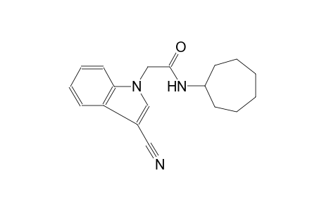 1H-indole-1-acetamide, 3-cyano-N-cycloheptyl-