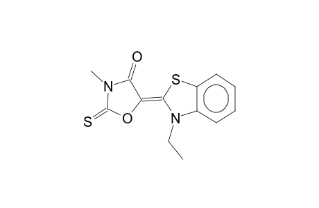 2-(3-methyl-2-thioxo-4-oxo-5-oxazolidinylidene)-3-ethyl-2,3-dihydro-1,3-benzothiazole