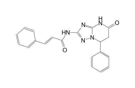 (2E)-N-(5-oxo-7-phenyl-4,5,6,7-tetrahydro[1,2,4]triazolo[1,5-a]pyrimidin-2-yl)-3-phenyl-2-propenamide
