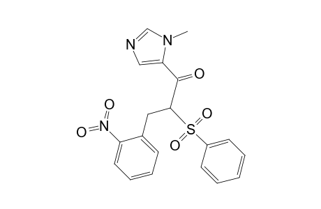 1-Propanone, 1-(1-methyl-1H-imidazol-5-yl)-3-(2-nitrophenyl)-2-(phenylsulfonyl)-, (.+-.)-