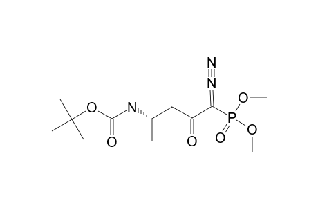 DIMETHYL-(S)-(-)-1-DIAZO-2-OXO-N-(TERT.-BUTOXYCARBONYL)-4-AMINO-PENTYLPHOSPHONATE