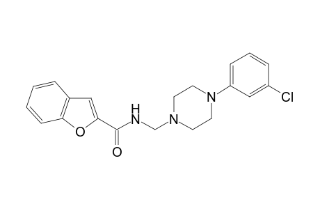 2-Benzofurancarboxamide, N-[[4-(3-chlorophenyl)-1-piperazinyl]methyl]-