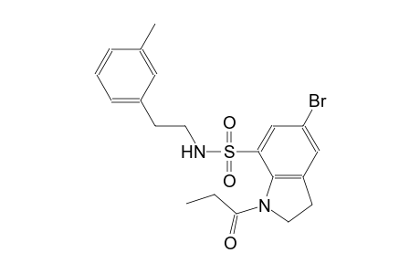 5-bromo-N-[2-(3-methylphenyl)ethyl]-1-propionyl-7-indolinesulfonamide