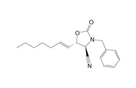 (4S,5S)-3-benzyl-5-[(E)-hept-1-enyl]-2-keto-oxazolidine-4-carbonitrile