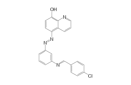 5-((3-(4-chlorobenzylidene amino)phenyl)diazenyl)quinolin-8-ol