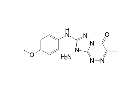 [1,2,4]Triazolo[5,1-c][1,2,4]triazin-4(8H)-one, 8-amino-7-[(4-methoxyphenyl)amino]-3-methyl-