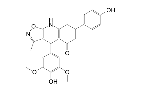 isoxazolo[5,4-b]quinolin-5(6H)-one, 4,7,8,9-tetrahydro-4-(4-hydroxy-3,5-dimethoxyphenyl)-7-(4-hydroxyphenyl)-3-methyl-