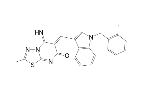 7H-[1,3,4]thiadiazolo[3,2-a]pyrimidin-7-one, 5,6-dihydro-5-imino-2-methyl-6-[[1-[(2-methylphenyl)methyl]-1H-indol-3-yl]methylene]-, (6Z)-