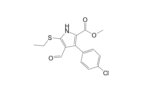 Methyl 3-(4-chlorophenyl)-4-formyl-5-(ethylsulfanyl)-1H-pyrrole-2-carboxylate