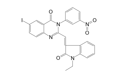 2-[(Z)-(1-ethyl-2-keto-indolin-3-ylidene)methyl]-6-iodo-3-(3-nitrophenyl)quinazolin-4-one