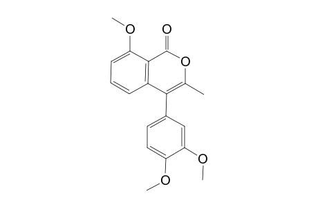 4-(3,4-Dimethoxyphenyl)-8-methoxy-3-methyl-1H-isochromen-1-one