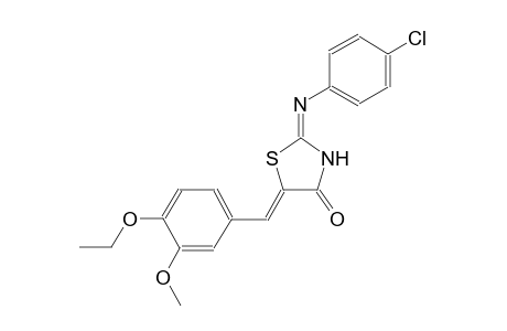 (2E,5Z)-2-[(4-chlorophenyl)imino]-5-(4-ethoxy-3-methoxybenzylidene)-1,3-thiazolidin-4-one