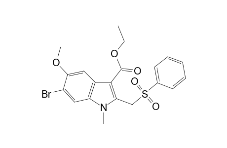 1H-Indole-3-carboxylic acid, 6-bromo-5-methoxy-1-methyl-2-[(phenylsulfonyl)methyl]-, ethyl ester