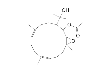 (6e,10e)-1-acetoxy-14-(1-hydroxy-1-methylethyl)-2,3-epoxy-3,7,11-trimethylcyclotetradecadiene