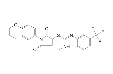 2,5-dioxo-1-(4-propoxyphenyl)-3-pyrrolidinyl N-methyl-N'-[3-(trifluoromethyl)phenyl]imidothiocarbamate