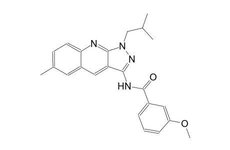 N-(1-isobutyl-6-methyl-1H-pyrazolo[3,4-b]quinolin-3-yl)-3-methoxybenzamide