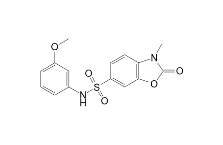 1,3-Benzoxazole-6-sulfonamide, 2,3-dihydro-N-(3-methoxyphenyl)-3-methyl-2-oxo-