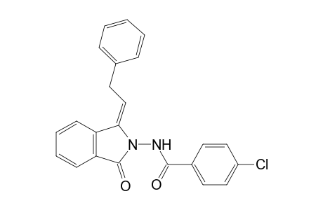 (E)-4-Chloro-N-(1-oxo-3-(2-phenylethylidene)isoindolin-2-yl)benzamide