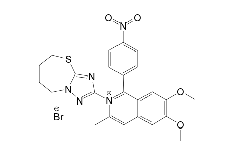 6,7-DIMETHOXY-1-(4-NITROPHENYL)-3-METHYL-N-(5',6',7',8'-TETRAHYDRO-[1,2,4]-TRIAZOLO-[5,1-B]-[1,3]-THIAZEPIN-2'-YL)-ISOQUINOLINIUM-BROMIDE