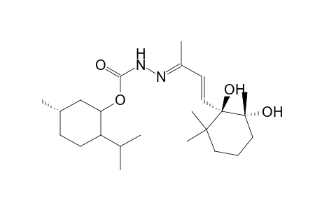 Hydrazinecarboxylic acid, [3-(1,2-dihydroxy-2,6,6-trimethylcyclohexyl)-1-methyl-2-propenylidene]-, 5-methyl-2-(1-methylethyl)cyclohexyl ester, [1R-[1.alpha.[E[E(1S*,2S*)]],2.beta.,5.alpha.]]-