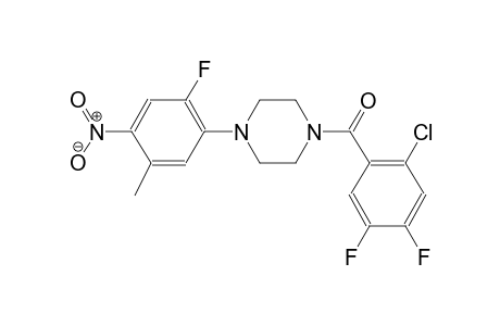piperazine, 1-(2-chloro-4,5-difluorobenzoyl)-4-(2-fluoro-5-methyl-4-nitrophenyl)-