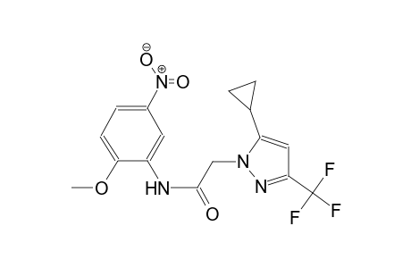 2-[5-cyclopropyl-3-(trifluoromethyl)-1H-pyrazol-1-yl]-N-(2-methoxy-5-nitrophenyl)acetamide
