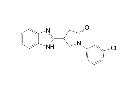 2-Pyrrolidinone, 4-(1H-1,3-benzimidazol-2-yl)-1-(3-chlorophenyl)-