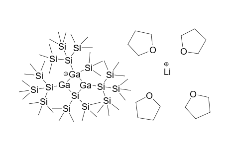 Lithium 2,4,4-Tris(trimethylsilyl)-1,2,3-tris[tris(trimethylsilyl)silyl]-1,3-digalla-2-gallatan-3-ium-4-silacyclobutane tetrahydrofuran